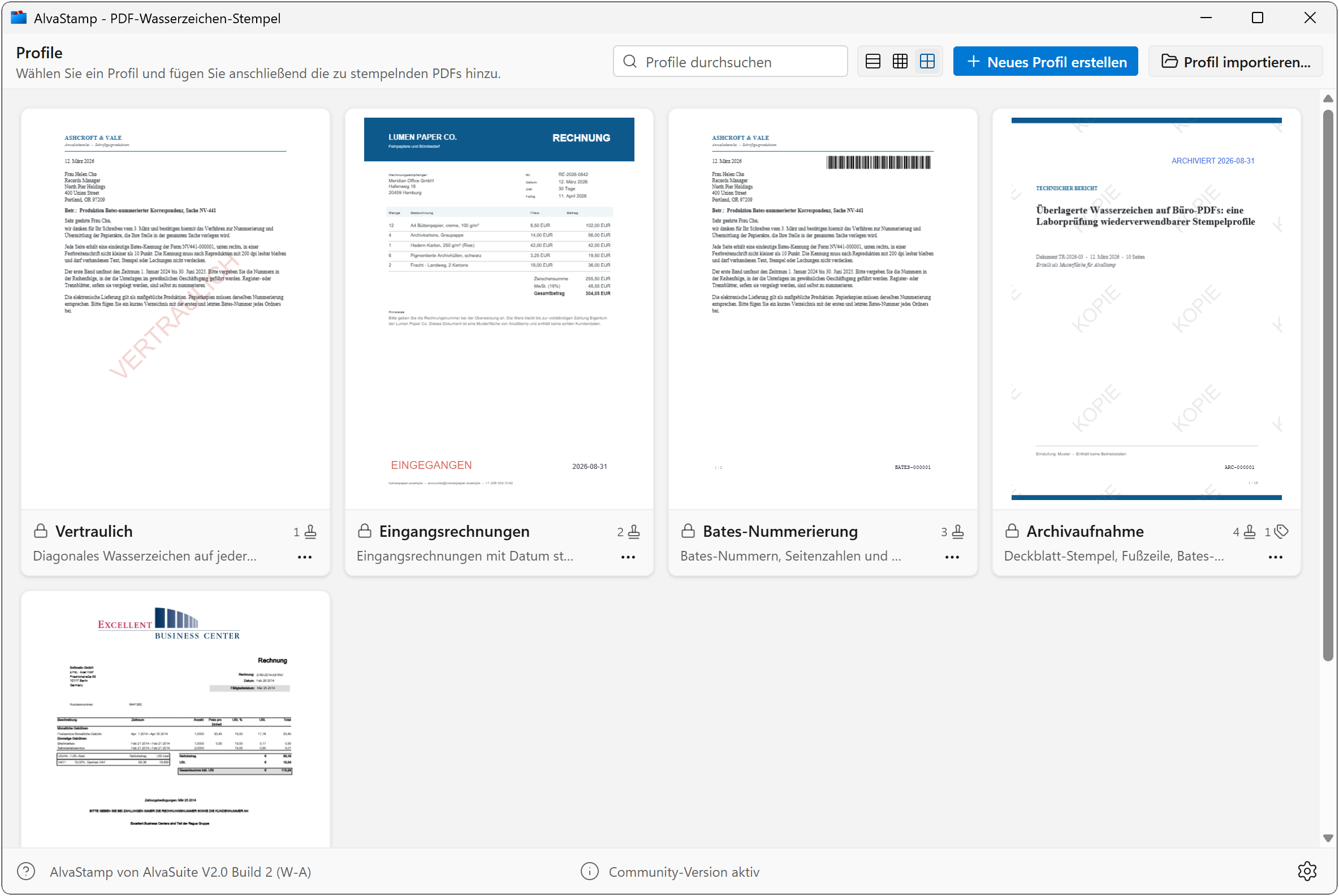 AlvaStamp — PDF-Stempeln und Wasserzeichen