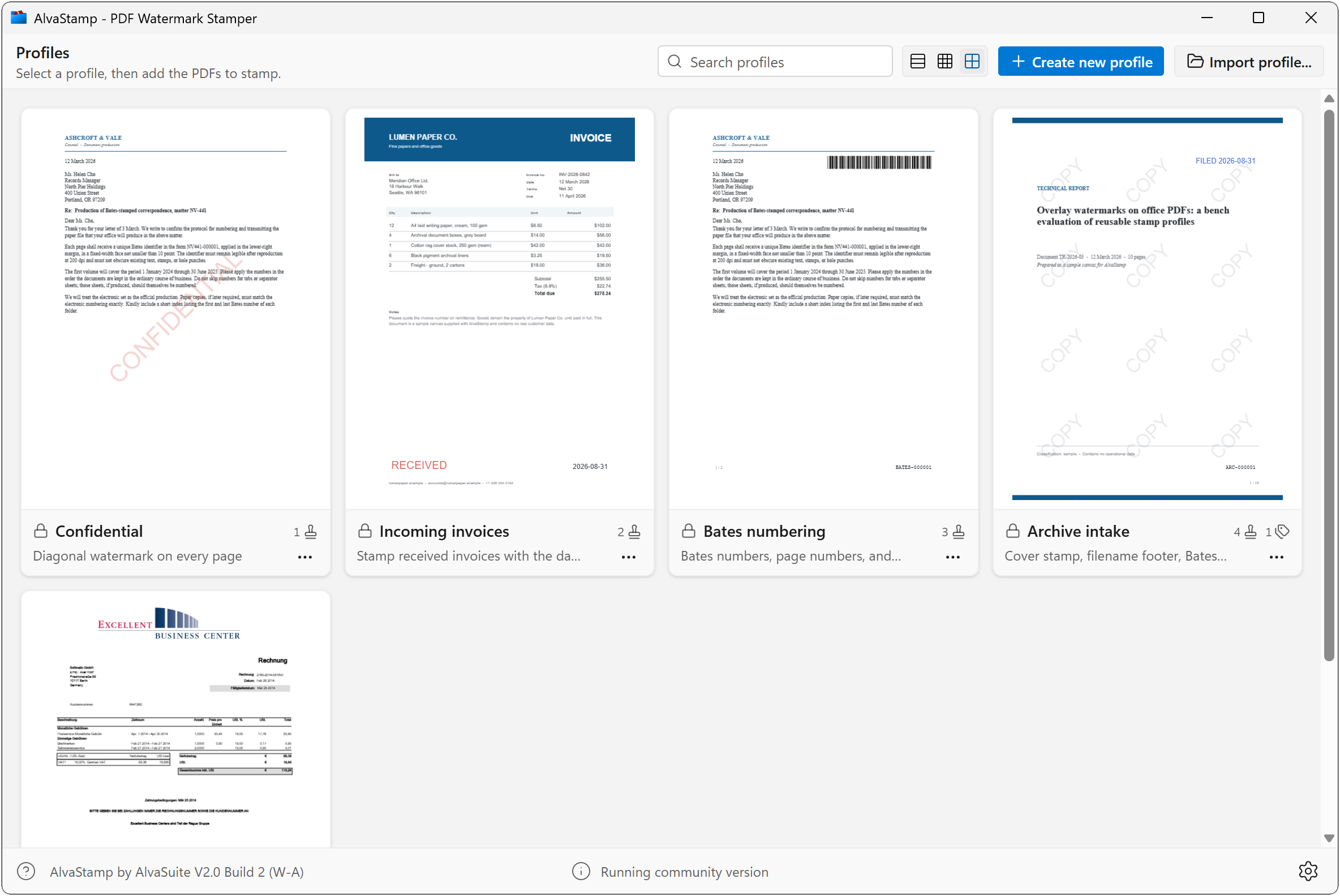 AlvaStamp — PDF stamping and watermarking